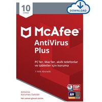 McAfee - McAfee AntiVirus Plus 10 Cihaz Windows, iOS ve Android