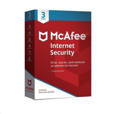 McAfee Internet Security 3 Cihaz Windows, MacOS, iOS ve Android